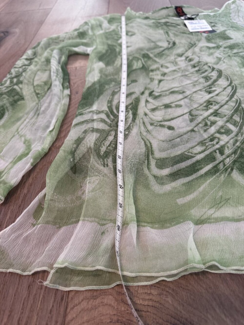 NWT Jean Paul Gaultier Soleil Silk Tunic Blouse Green Size M Vintage 2000s Y2K - Picture 10 of 14